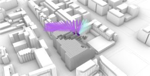 Datamorphoz - Computational design. Génération d'enveloppe solaire non-binaire, issue des méthodes développées dans "Voxel computational morphogenesis in urban context : proposition and analysis of rules-based generative algorithms considering solar access", Ilona Pinto de Araujo (2017)