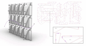 Datamorphoz - computational design. Facade paramétrique et automatisation des fichiers de fabrication